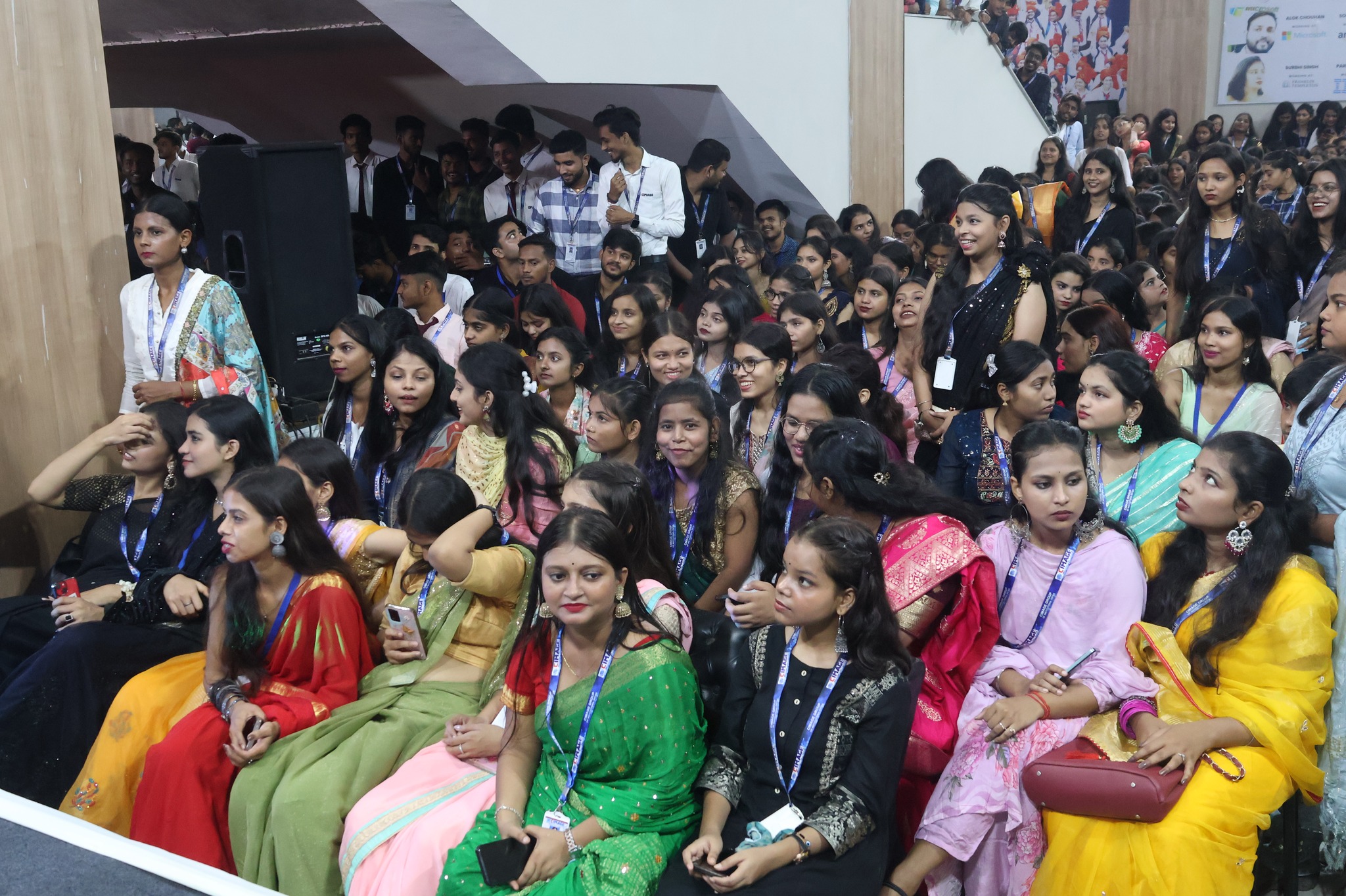 Students enjoying DJ night at freshers party