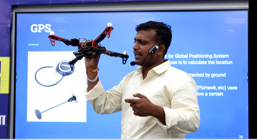Programmable AI drone workshop at CIMAGE CCDTE Patna — industry oriented hands on technology training for college students Bihar